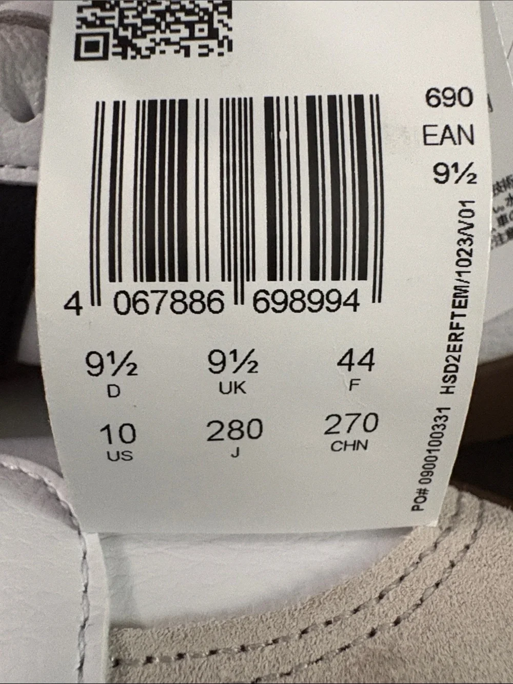 adidas VL Court 3.0 White Sneakers with Black Stripes and Brown Gum Sole